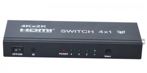 4Kx2K HDMI ŝanĝi 4 en 1 kun sondosieroj