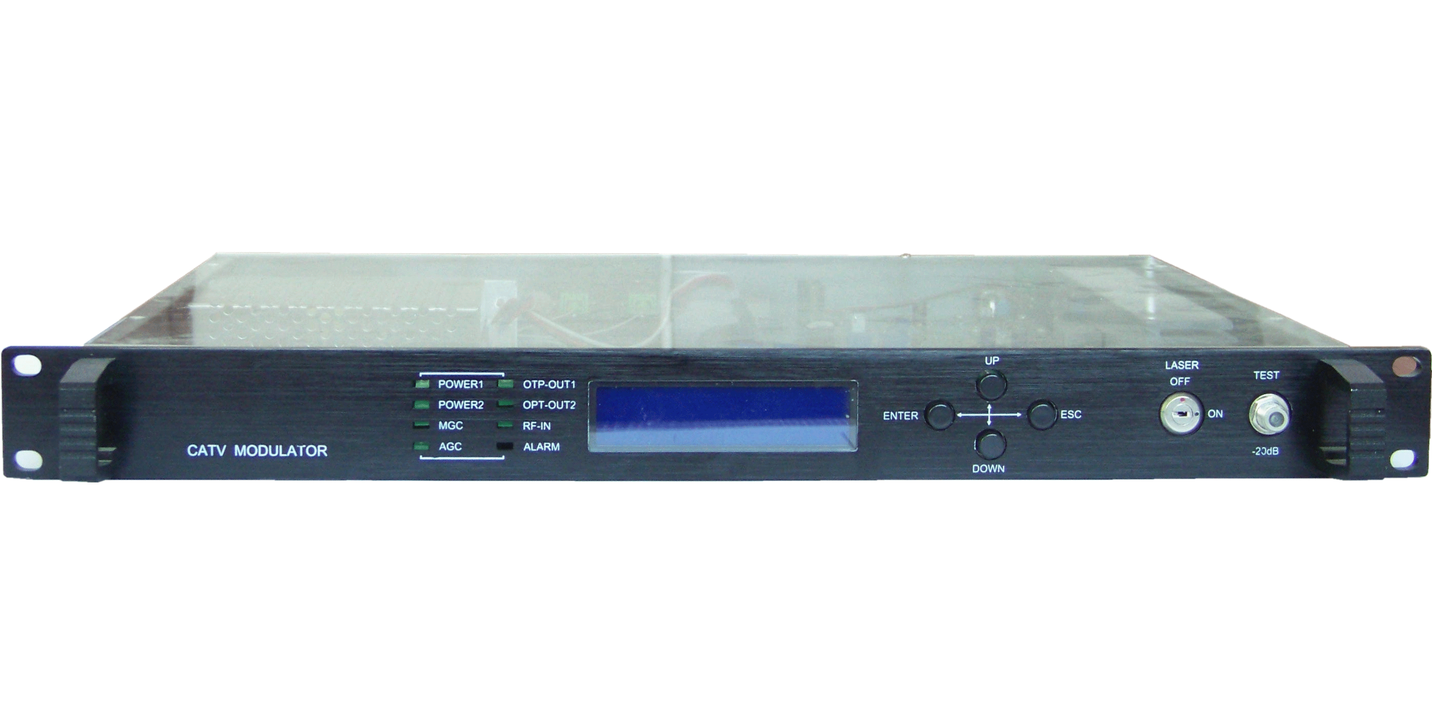 Trending Products Catv Headend Rf Modulator - GGE-DE 1310nm 2-31mw analog fiber optic transmitter – GreenGo detail pictures