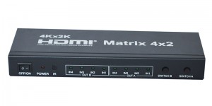 4K 2K HDMI Matriz de 4 entradas de 2 saídas