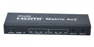 4K 2K HDMI Matrix 4 sisendit 2 väljundid