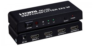 4K 2K Splitter HDMI 2 la 2