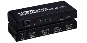 4K 2k HDMI Splitter 2 zuwa 2