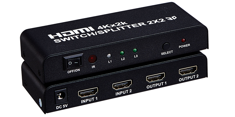 Best quality Rf Modulator Channel Frequency - 4K 2K HDMI Splitter 2 to 2 – GreenGo