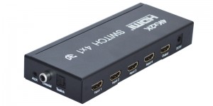 4Kx2K HDMI perjungti 4 in 1 out su garso