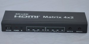 4K 2K HDMI Матрыца 4 ўваходу 2 выхаду